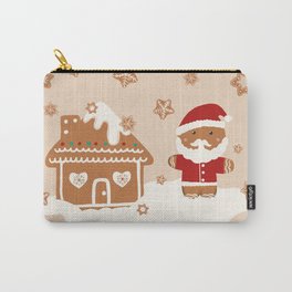 Gingerbread Santa Carry-All Pouch