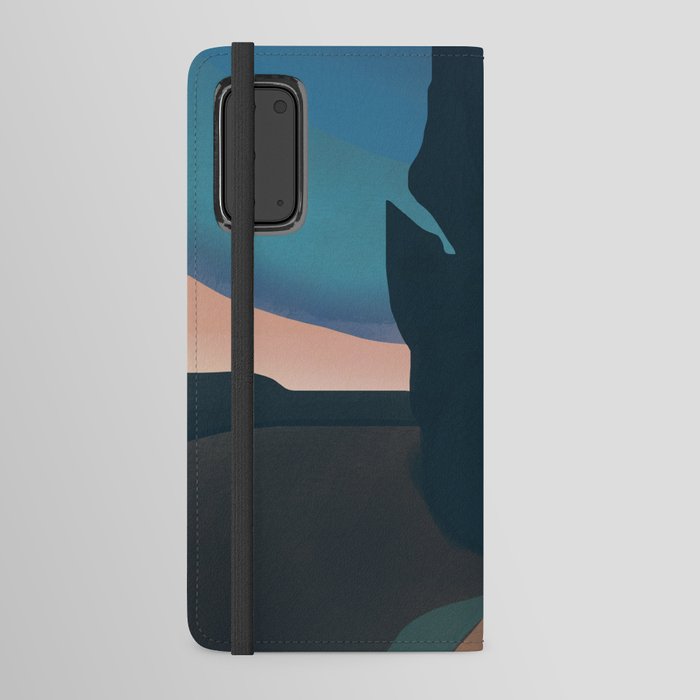 Evening walk with dark cloud Android Wallet Case