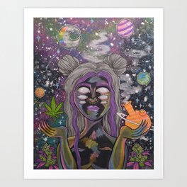 Space babe  Art Print