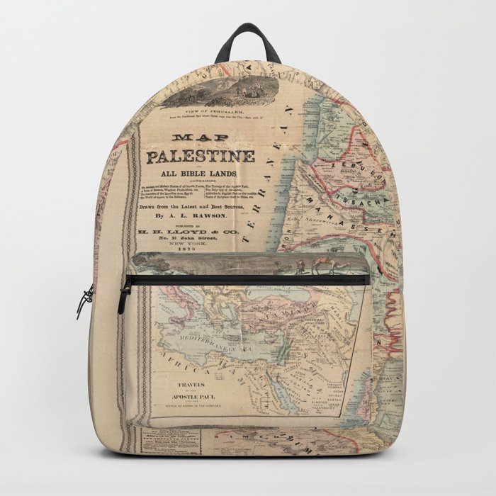 The Bible Readers Palestine Holy Land Map Backpack by Boomsday