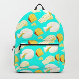 Cheese lover pattern featuring gouda, swiss, and brie Backpack