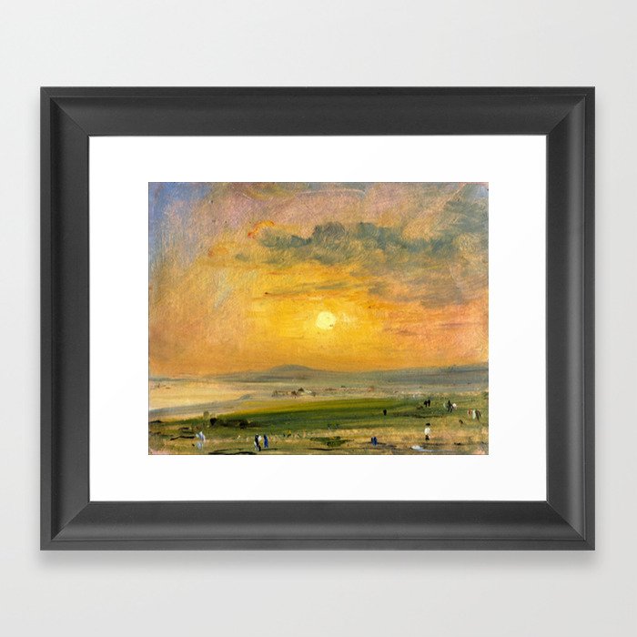 SUNSET, Shoreham Bay, Evening Sunset. John Constable. Framed Art Print