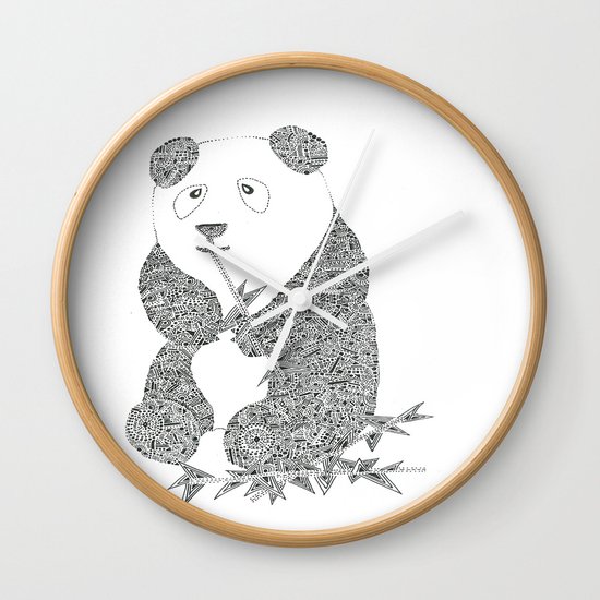 Panda Party Bambo Baby Wall Clock