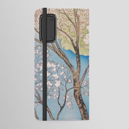 Mt. Arashi in Spring Woodblock Art Android Wallet Case