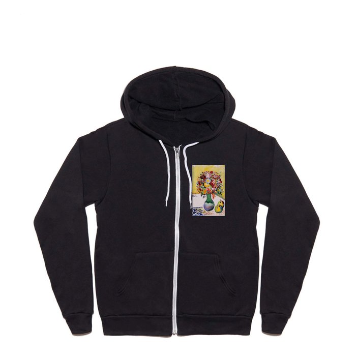 August Macke "Still Life With Flowers And Three Apples" Full Zip Hoodie