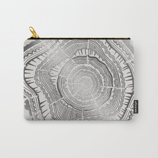 Growth Rings – 65 Years – Silver Carry-All Pouch