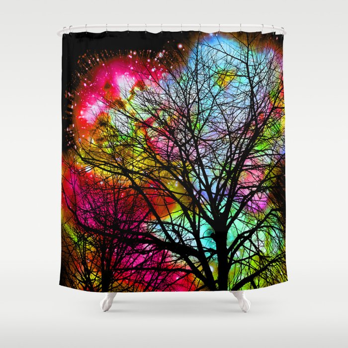 Rainbow Tree Shower Curtain
