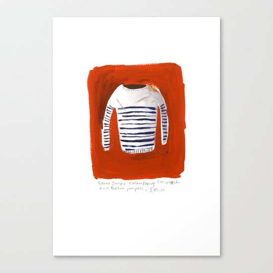 Breton Sweater Canvas Print