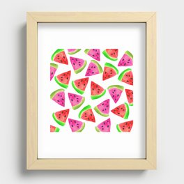 Watermelon Frenzy Recessed Framed Print