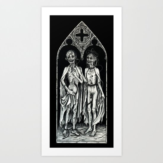 Dead Lovers (after Matthias Grünewald) Art Print