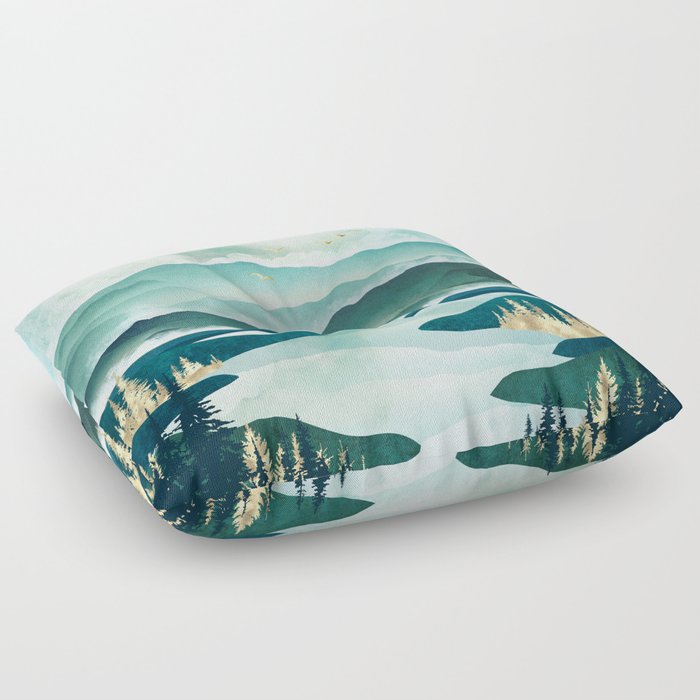 Misty Lake Floor Pillow