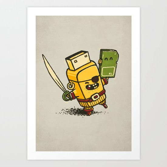 Cyber Pirate Art Print