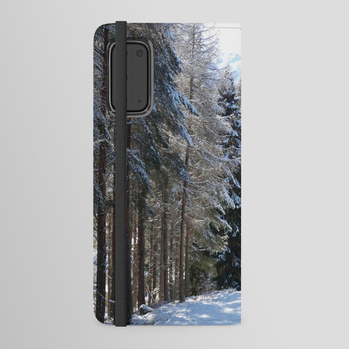 Snow Laden Nature Ramble  Android Wallet Case