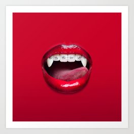 Vampire braces Art Print