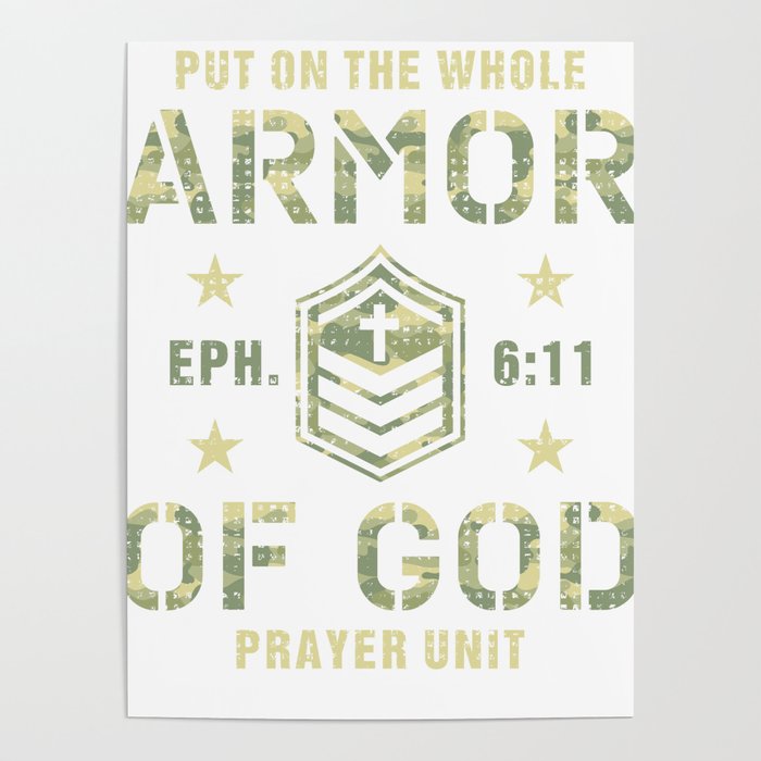 Armor of God Gift for Christians Religious Camouflage Bible Christian