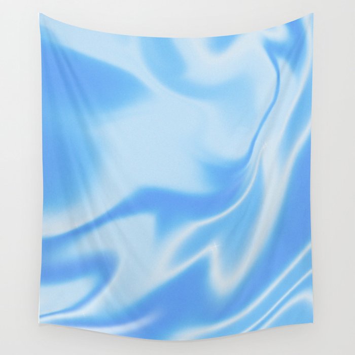 One day at a time - Blue Silk Wall Tapestry