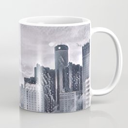 Wintery Detroit Riverfront Coffee Mug
