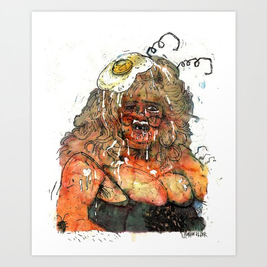 Edith Massey the Egg Lady Art Print