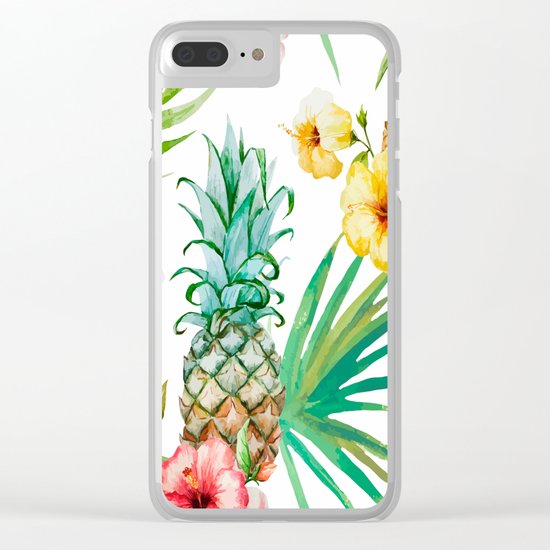 Pineapple Mood Clear iPhone Case