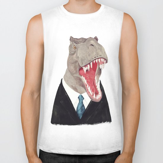 T. Rex - All Business Biker Tank