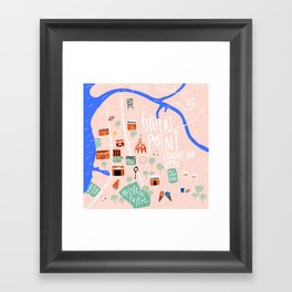 Map: Greenpoint Brooklyn Framed Art Print