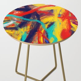 Abstract Painting. Expressionist Art. Side Table