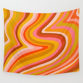 Sunshine Melt – Retro Ochre Wall Tapestry