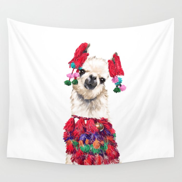Coolest Llama Wall Tapestry