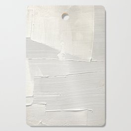 Relief [1]: an abstract, textured piece in white by Alyssa Hamilton Art Cutting Board