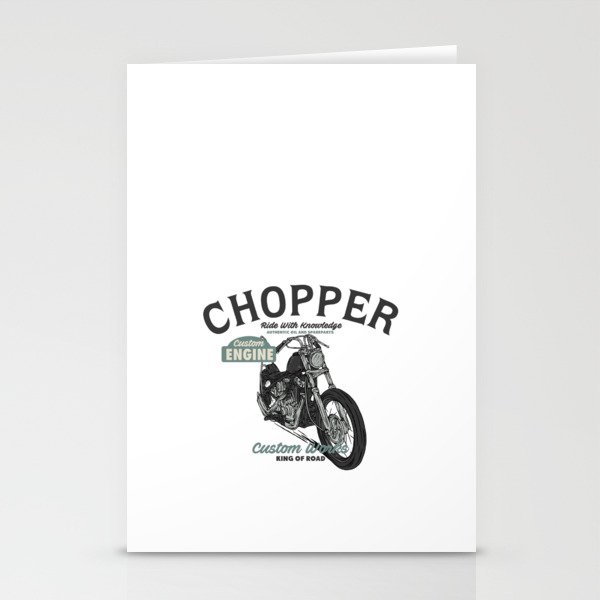 Chopper Custom Motorcycle Stationery Cards