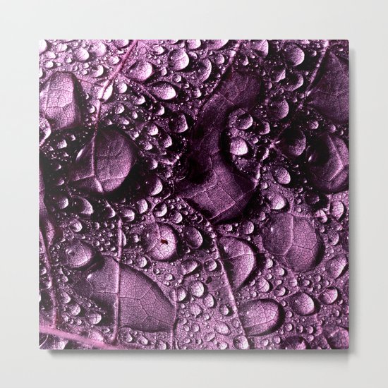purple rain drops XXIV Metal Print