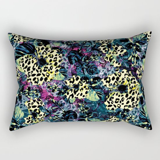 Golden Flowers II Rectangular Pillow