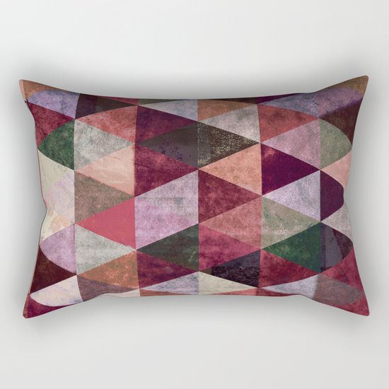 Abstract #480 Grunge Triangles #2 Rectangular Pillow