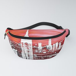 Abstract Red In The City Design Fanny Pack