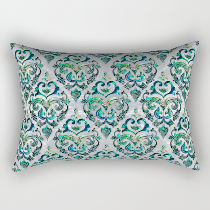 Persian Oriental  pattern abalone and pearl Rectangular Pillow
