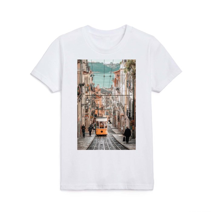 Lisbon Tram Portugal | Nostalgic Cable Car Lisboa Kids T Shirt