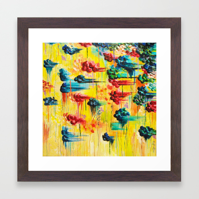 Here Comes The Rain Abstract Acrylic Painting Rain Storm Clouds