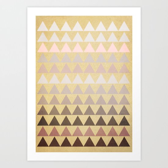Muted Triangles Art Print