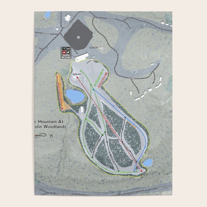 Mystic Mountain at Nemacolin Trail Map Poster by Mapsynergy  Society6