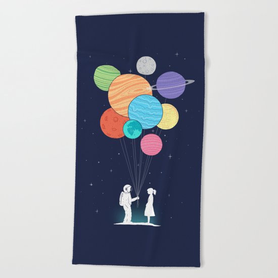 You are my universe Beach Towel