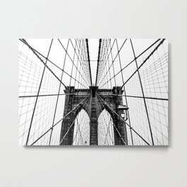Brooklyn Bridge Web Metal Print
