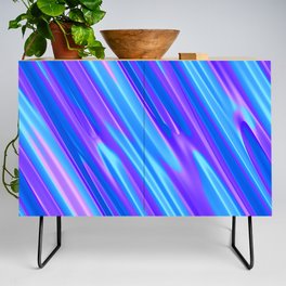 Purple Blue diagonal lines Credenza