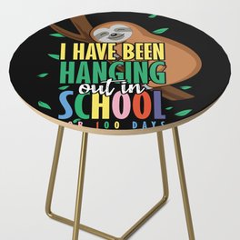 Days Of School 100th Day 100 Hanging Sloth Side Table