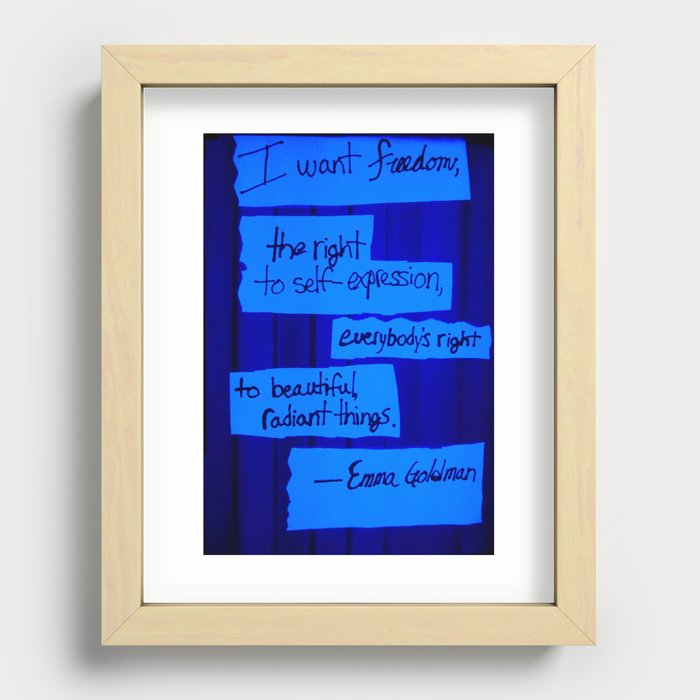 Emma Goldman Recessed Framed Print