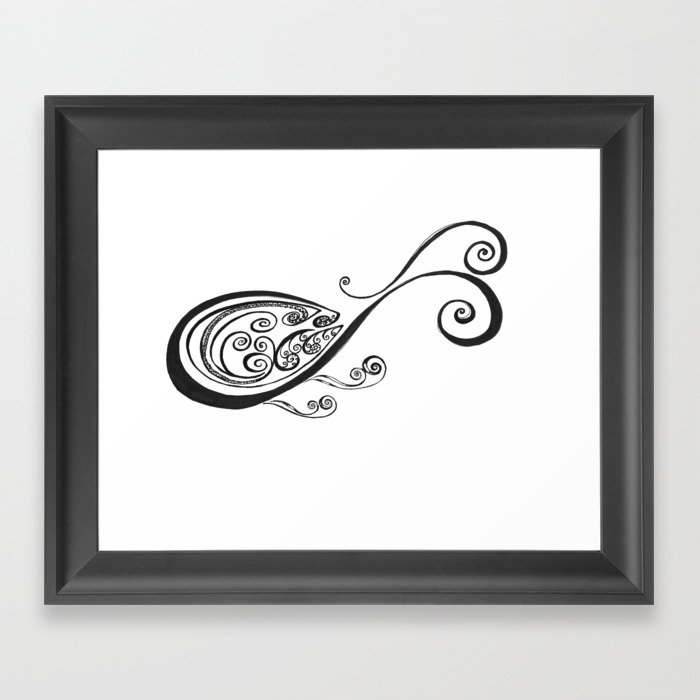 Spiral Fish Framed Art Print