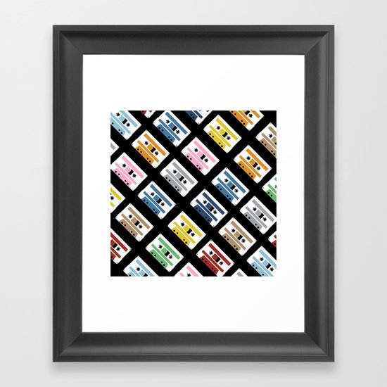 Rainbow Tapes 45 Framed Art Print