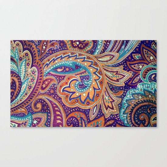 Summer paisley Canvas Print