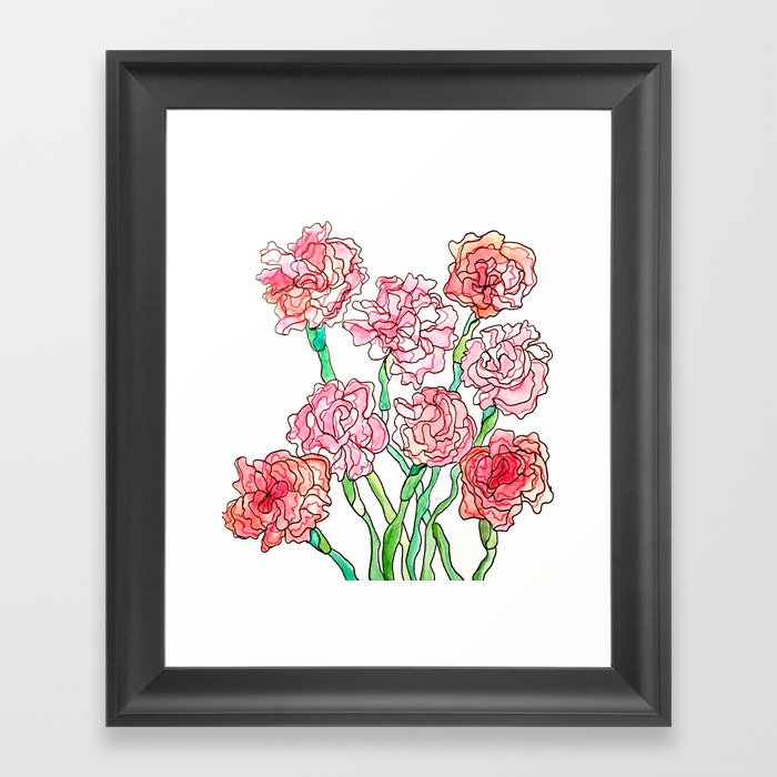 Carnations Gerahmter Kunstdruck