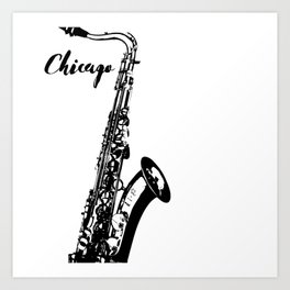 Jazzed About Chicago Art Print