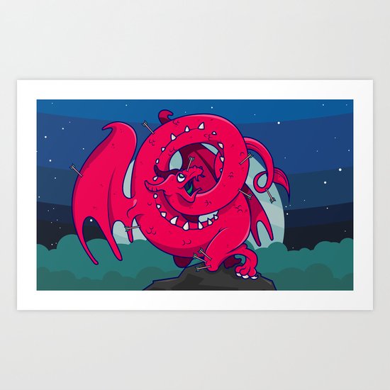 Last of the Dovah (Skyrim) Art Print